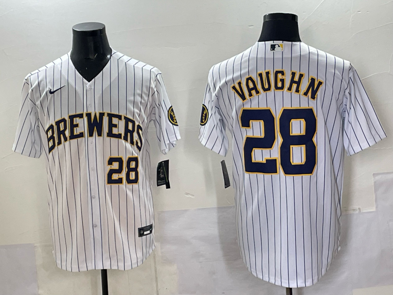 Men Milwaukee Brewers #28 Vaughn white 2025 Nike NFL JERSEY 002->tampa bay buccaneers->NFL Jersey